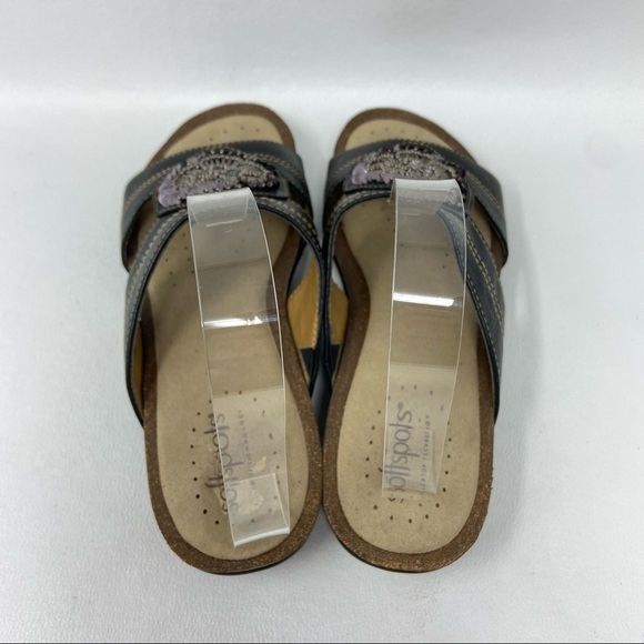 Softspots Footsmart Kory Sandals Black Leather Women's Size 7.5M - Picture 9 of 13